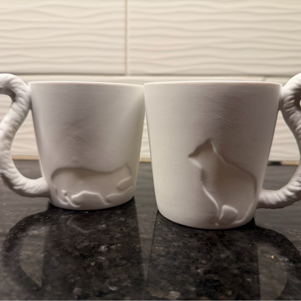 KINTO JAPAN Mugtail Cat Elegant White Animal Embossed Mugs